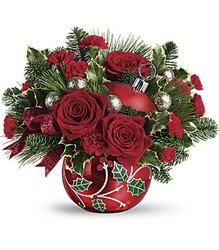 Teleflora's Deck The Holly Ornament Bouquet from Chillicothe Floral, local florist in Chillicothe, OH